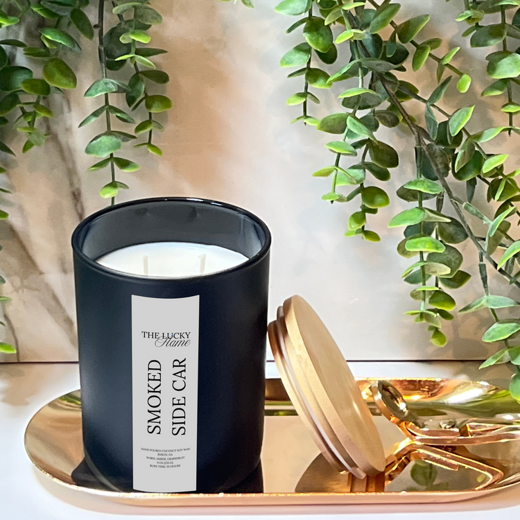 Smoked Side Car Candle – Smoke, Lemon & Lime | Bold & Sophisticated Coconut Soy Wax 9 oz