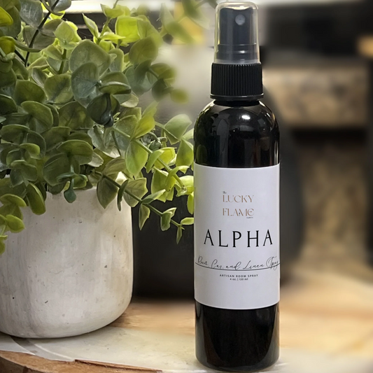 Alpha Room Spray - Coconut, Oakmoss, and Sandalwood - The Lucky Flame