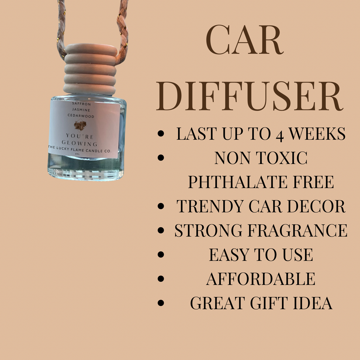 You’re Glowing Car Diffuser - The Lucky Flame