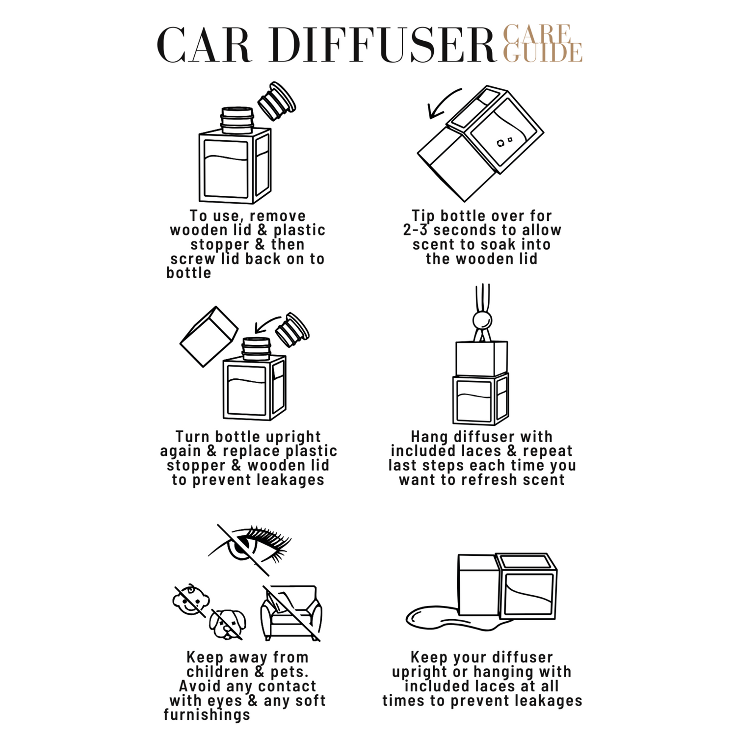 Espresso Yourself Car Diffuser 8ml - Coffee Beans, Sweet Caramel & Smooth Vanilla | The Lucky Flame - The Lucky Flame