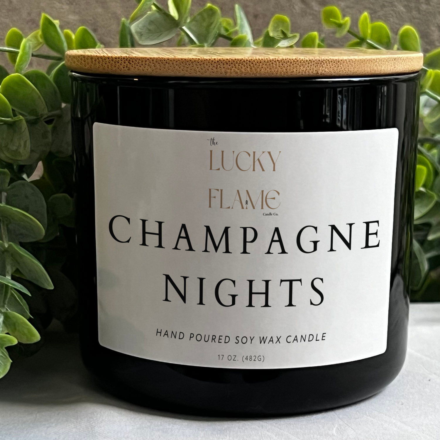 Champagne Nights Candle - Fall Scent Collection | Luxurious Cranberry, Citrus & Champagne Scent in 3 Sizes - The Lucky Flame