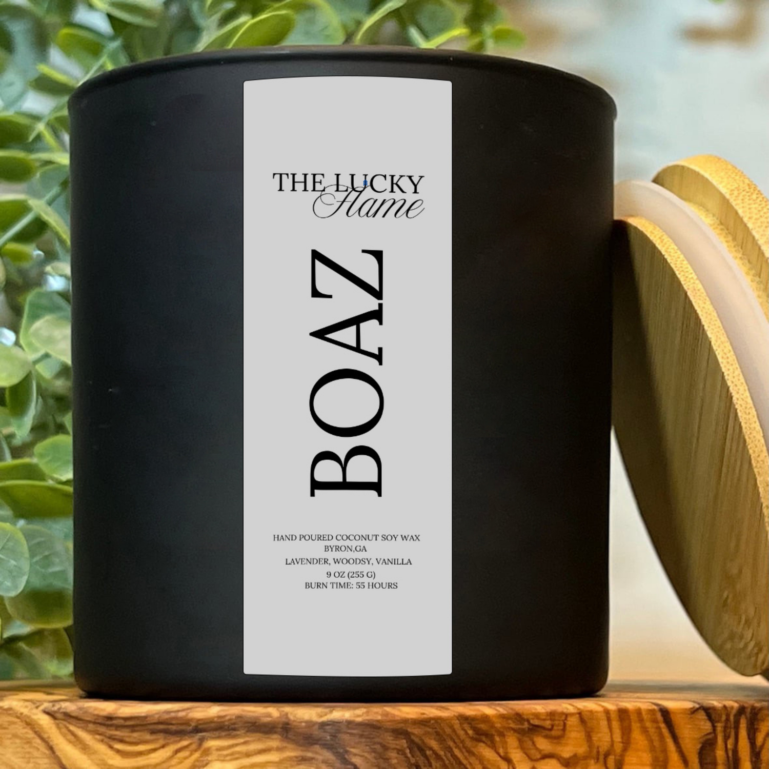 Boaz Candle - Virgin Coconut Soy Wax | Luxurious & Masculine Scent - The Lucky Flame