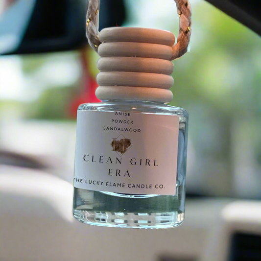 Clean Girl Era Car Diffuser Anise Scented Car Diffuser Car Diffuser with Powder and Sandalwood Notes The Lucky Flame Car Air Freshener 8ml Fresh Car Diffuser