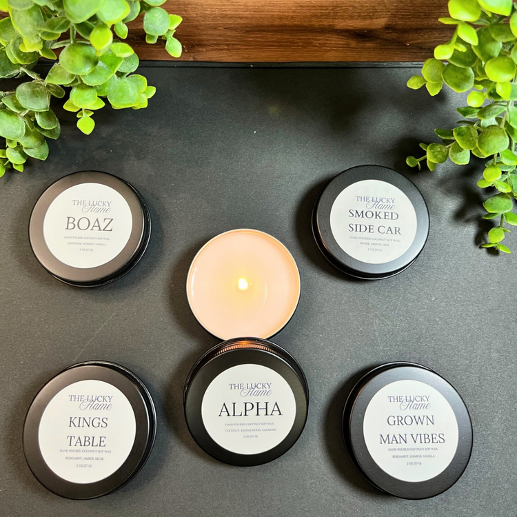 Masculine Candle Discovery Set (5 Scents) | The Lucky Flame