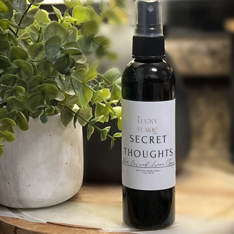 Secret Thoughts Room Spray - Citrus, Bergamot, and Amber - The Lucky Flame