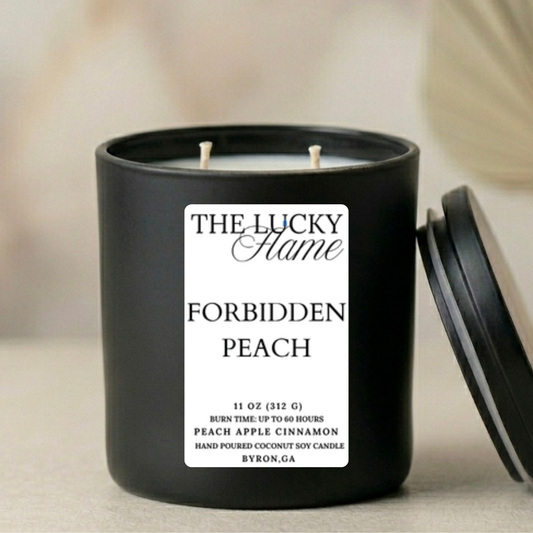 Forbidden Peach Luxury Coconut Soy Candle – Peach, Apple & Cinnamon