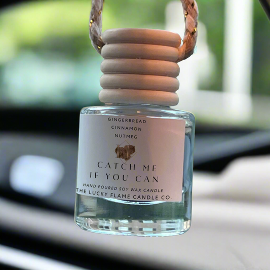 Catch Me if You Can Car Diffuser Gingerbread Scented Car Diffuser Car Diffuser with Cinnamon and Nutmeg Notes  The Lucky Flame Car Air Freshener 8ml Holiday Car Diffuser