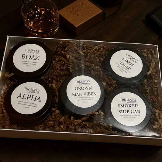 Gentlemen’s Luxury Candle Gift Set – Coconut Soy Discovery Set