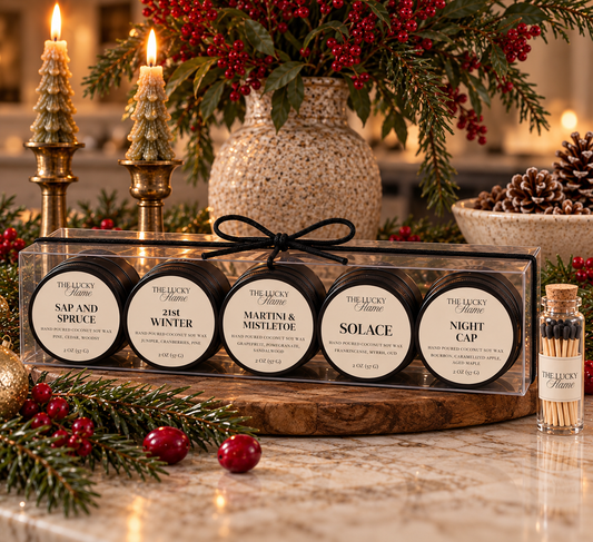 Winter Discovery Set — 5 Hand-Poured Coconut Soy Candles | The Lucky Flame