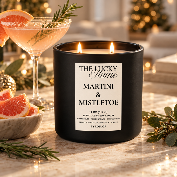 Martini & Mistletoe coconut soy candle