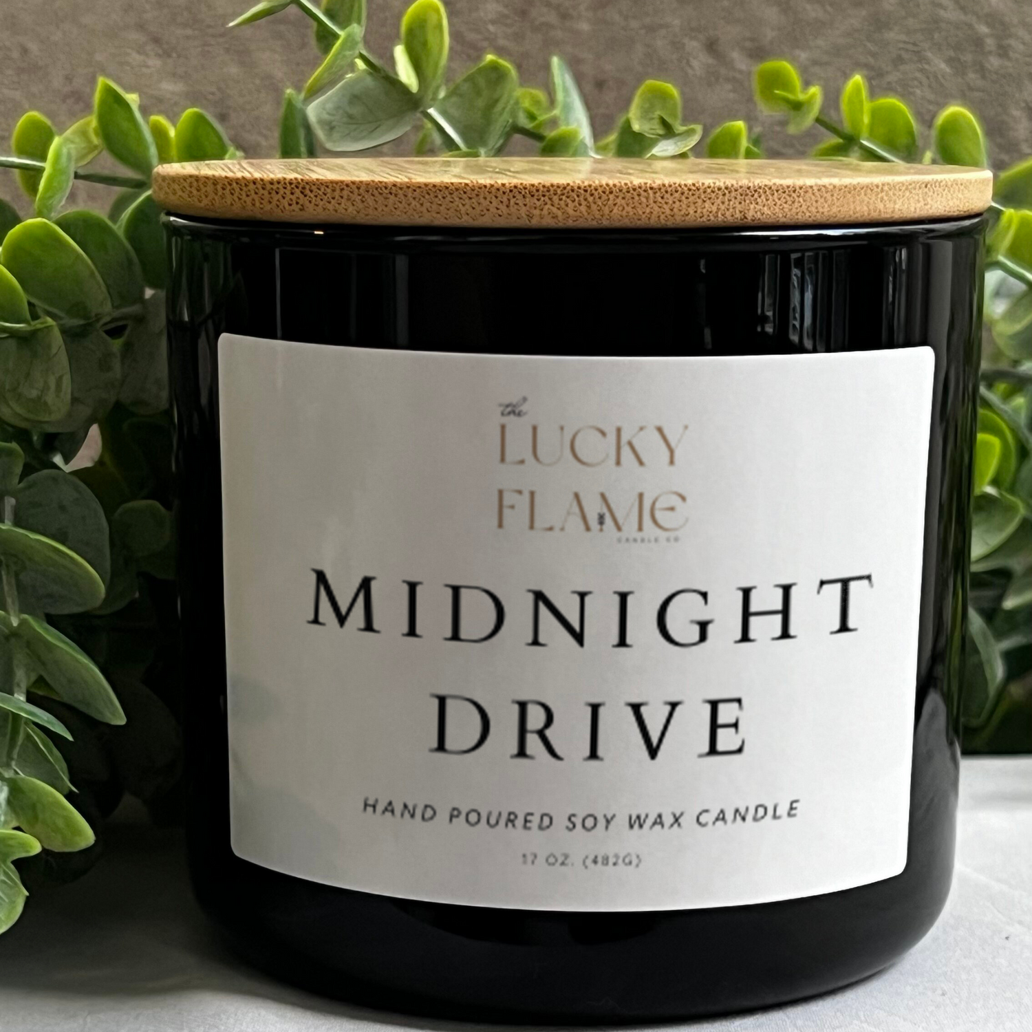 Midnight Drive Candle - Virgin Coconut Soy Wax | Refreshing & Luxurious Scent in 3 Sizes - The Lucky Flame