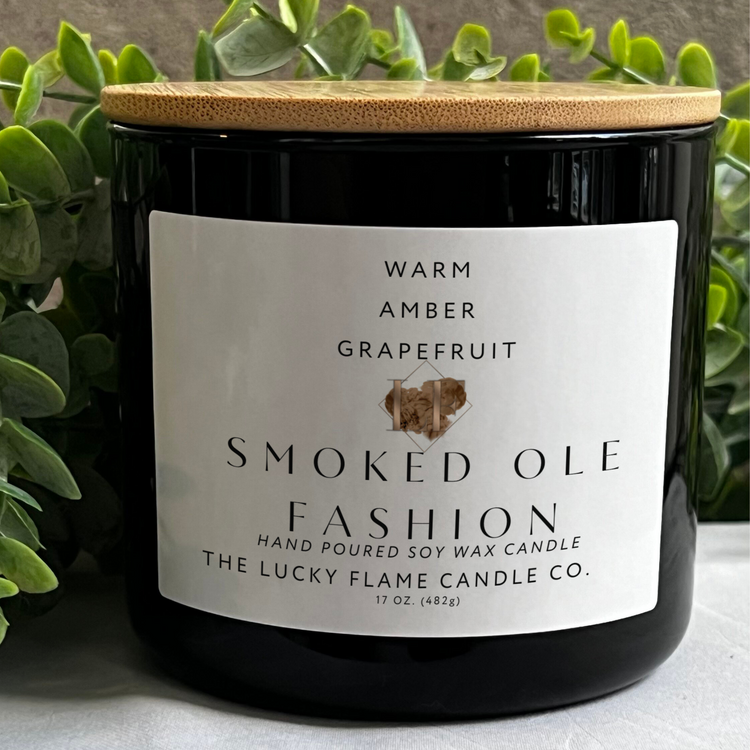 Smoked Ole Fashion Candle - Virgin Coconut Soy Wax | Warm & Luxurious Scent in 3 Size - The Lucky Flame