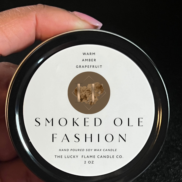 Smoked Ole Fashion Candle - Virgin Coconut Soy Wax | Warm & Luxurious Scent in 3 Size - The Lucky Flame