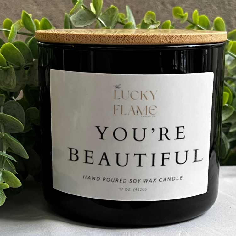 You’re Beautiful Candle - Virgin Coconut Soy Wax | Luxurious & Captivating Scent in 3 Sizes - The Lucky Flame