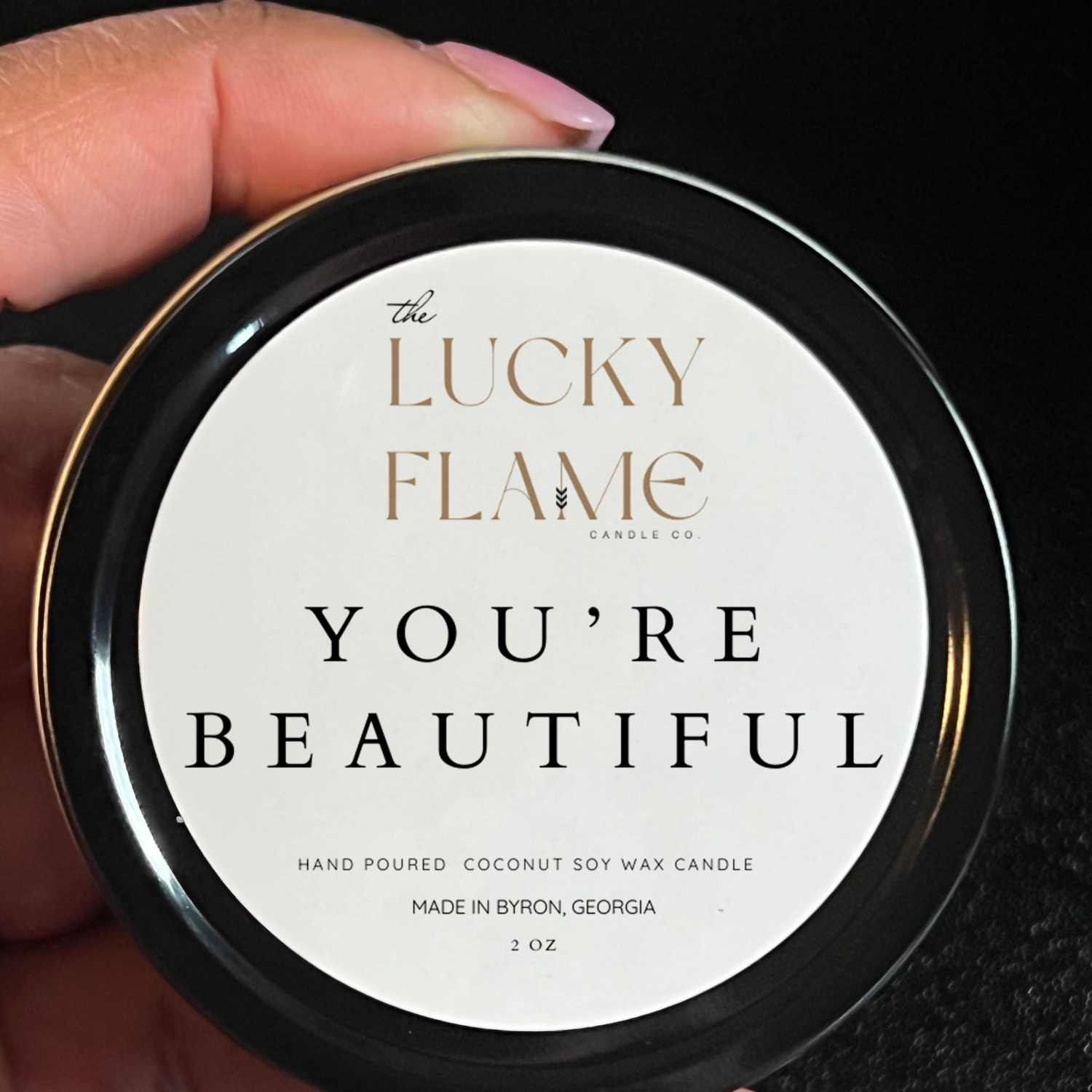 You’re Beautiful Candle - Virgin Coconut Soy Wax | Luxurious & Captivating Scent in 3 Sizes - The Lucky Flame