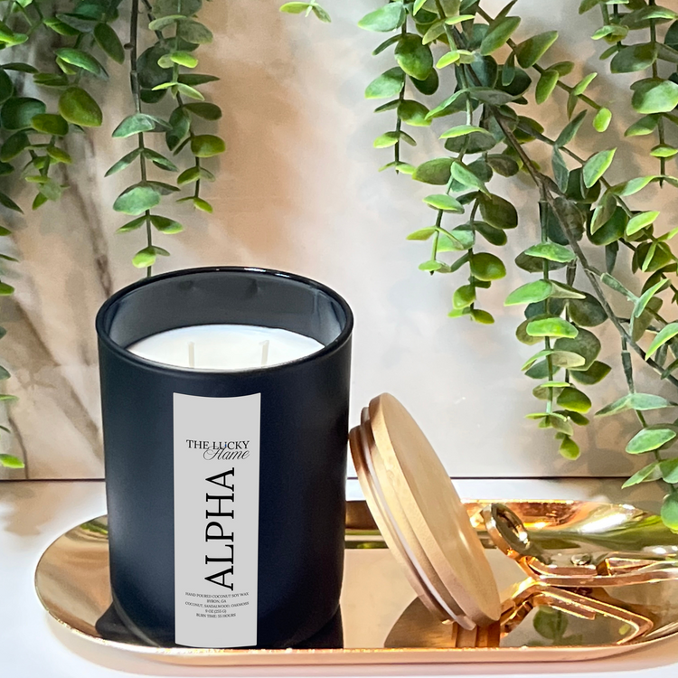 Alpha Candle - Virgin Coconut Soy Wax | Bold & Sophisticated Scent