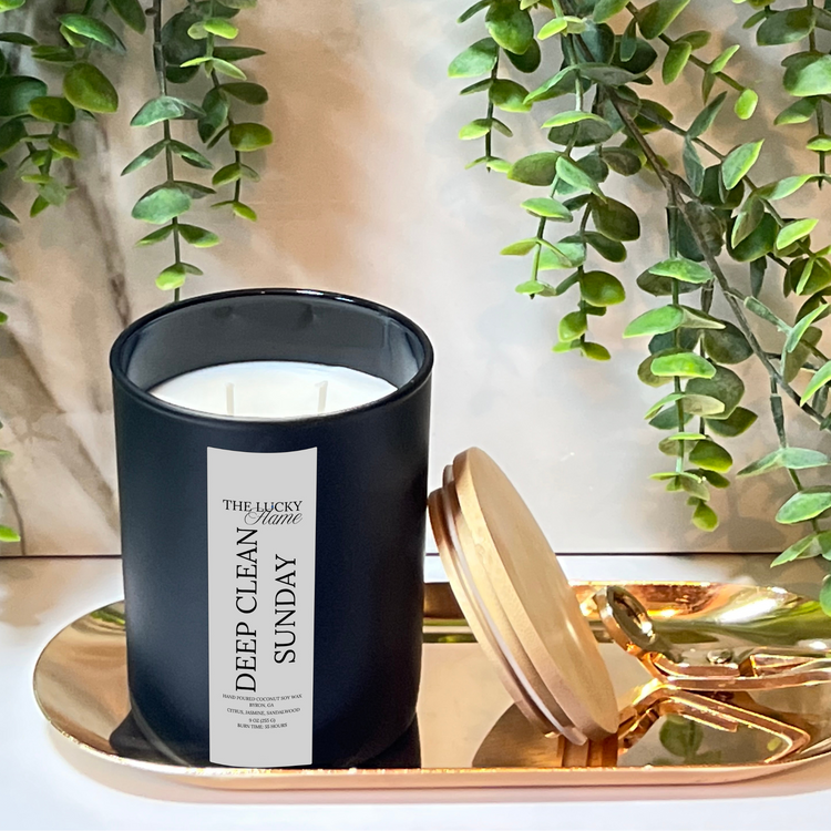 Deep Clean Sunday Candle - Virgin Coconut Soy Wax | Refreshing & Luxurious Scent