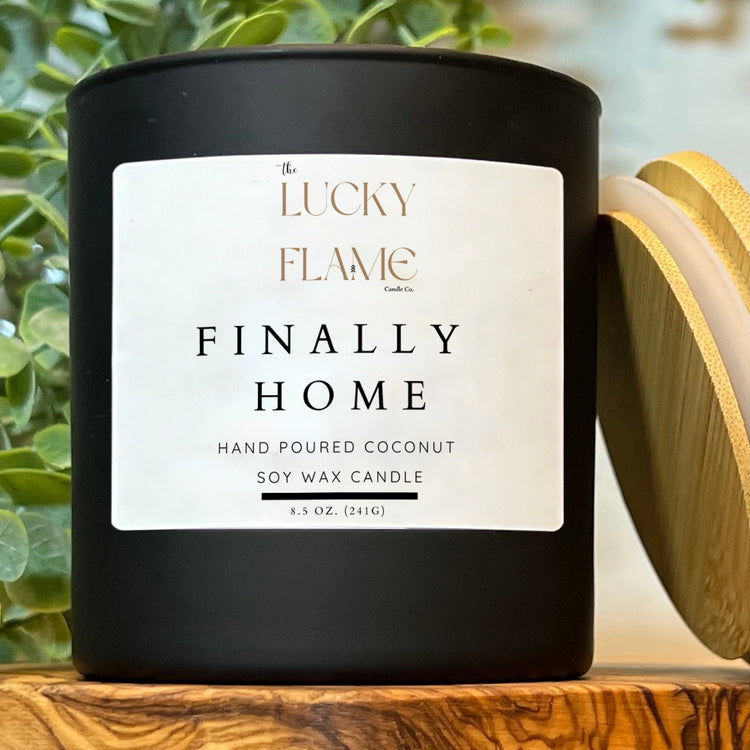 Finally Home Candle - Virgin Coconut Soy Wax | Refreshing & Relaxing Scent in 3 Sizes - The Lucky Flame