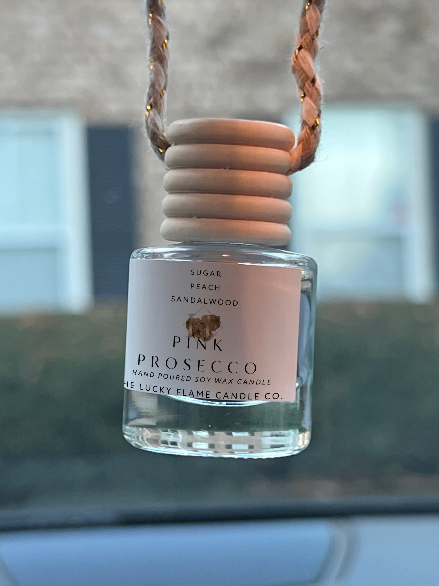 Pink Prosecco Car Diffuser - The Lucky Flame