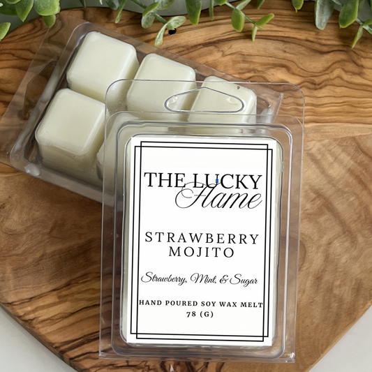 Strawberry Mojito Wax Melts – Refreshing Citrus & Sweet Strawberry | Clean Home Fragrance